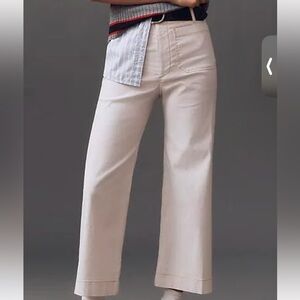 Anthropology MAEVE The Collete Wide Leg Pant in Light Pink